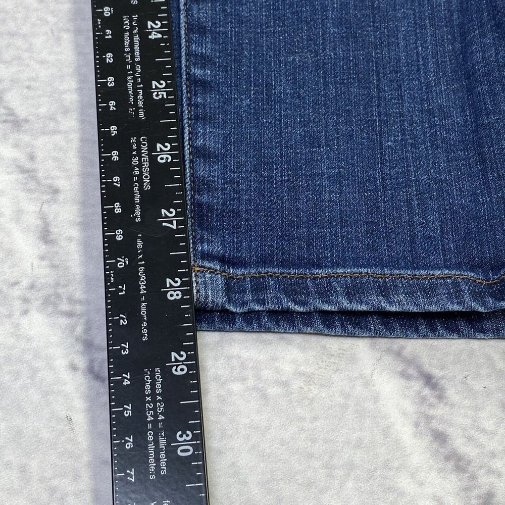 Eileen Fisher Womens Jeans Size 8 Organic Cotton Mid Rise Tapered Leg Med Blue - Picture 7 of 14